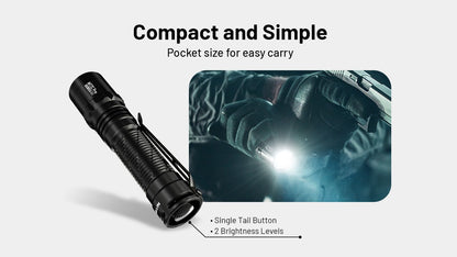 Nitecore MT2C Pro 1800 Lumens - Compact EDC Flashlight USB-C Rechargeable CR123 Compatible (Copie)