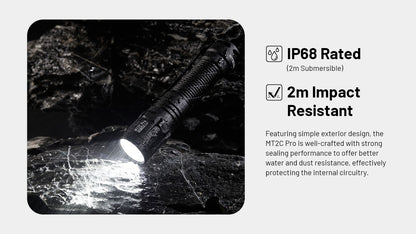 Nitecore MT2C Pro 1800 Lumens - Compact EDC Flashlight USB-C Rechargeable CR123 Compatible (Copie)