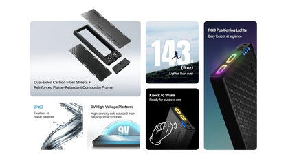 Batterie Externe Nitecore NB10000 Gen 4 10000mAh - Charge Rapide 22,5W USB-C - IPX7 - Ultra-Légère 143g