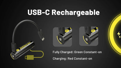 Batterie Nitecore NL1840R 4000mAh Rechargeable 18650 USB-C - Haute Performance