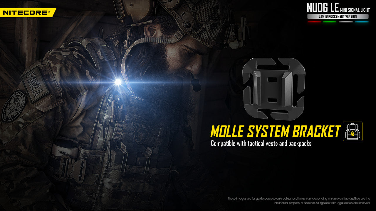 Lampe de Signalisation Nitecore NU06 LE 4 LED (Rouge/Bleu/Vert/Blanc) - Rechargeable USB-C