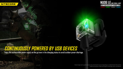 Lampe de Signalisation Nitecore NU06 LE 4 LED (Rouge/Bleu/Vert/Blanc) - Rechargeable USB-C