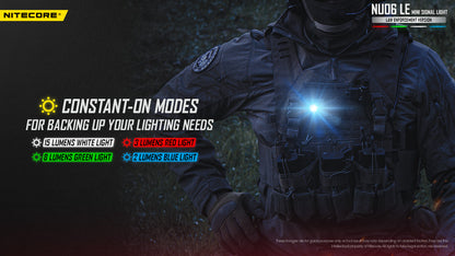 Lampe de Signalisation Nitecore NU06 LE 4 LED (Rouge/Bleu/Vert/Blanc) - Rechargeable USB-C