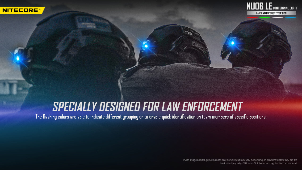 Lampe de Signalisation Nitecore NU06 LE 4 LED (Rouge/Bleu/Vert/Blanc) - Rechargeable USB-C