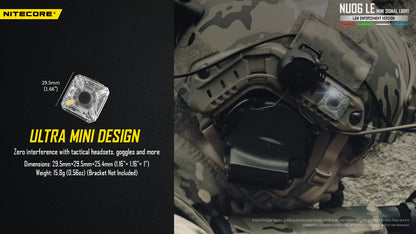 Lampe de Signalisation Nitecore NU06 LE 4 LED (Rouge/Bleu/Vert/Blanc) - Rechargeable USB-C