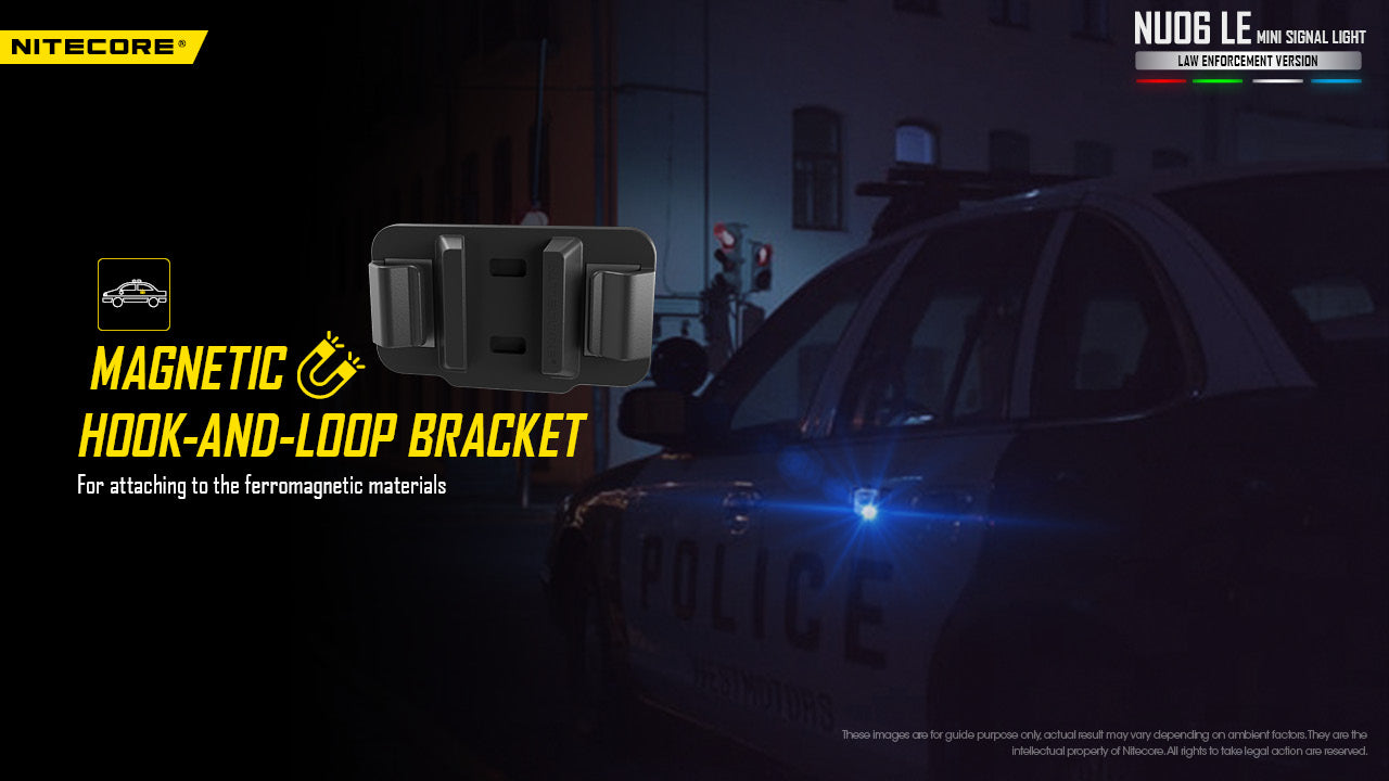 Lampe de Signalisation Nitecore NU06 LE 4 LED (Rouge/Bleu/Vert/Blanc) - Rechargeable USB-C