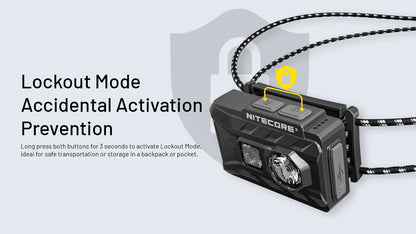 Nitecore NU20 Classic Headlamp 360 Lumens - Rechargeable USB-C- Ultra-Lightweight