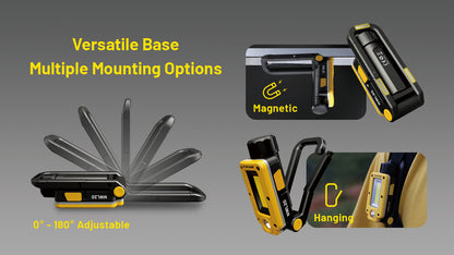 Nitecore NWL20 600 Lumens - Lampe de Travail Multifonctions Spotlight + Floodlight - Base Magnétique - Rechargeable USB-C