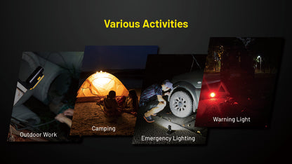 Nitecore NWL20 600 Lumens - Lampe de Travail Multifonctions Spotlight + Floodlight - Base Magnétique - Rechargeable USB-C