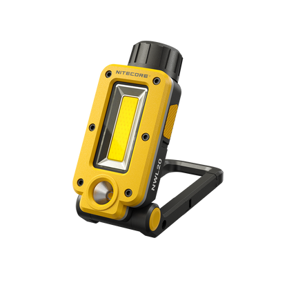 Nitecore NWL20 600 Lumens - Lampe de Travail Multifonctions Spotlight + Floodlight - Base Magnétique - Rechargeable USB-C