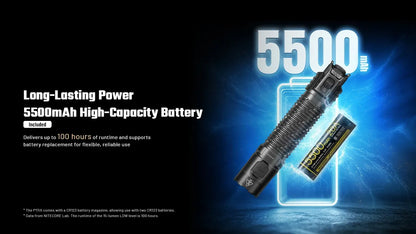 Nitecore P17iX 5000 Lumens - Compact Tactical Flashlight Customizable Controls - Triple Switch