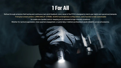 Nitecore P17iX 5000 Lumens - Compact Tactical Flashlight Customizable Controls - Triple Switch