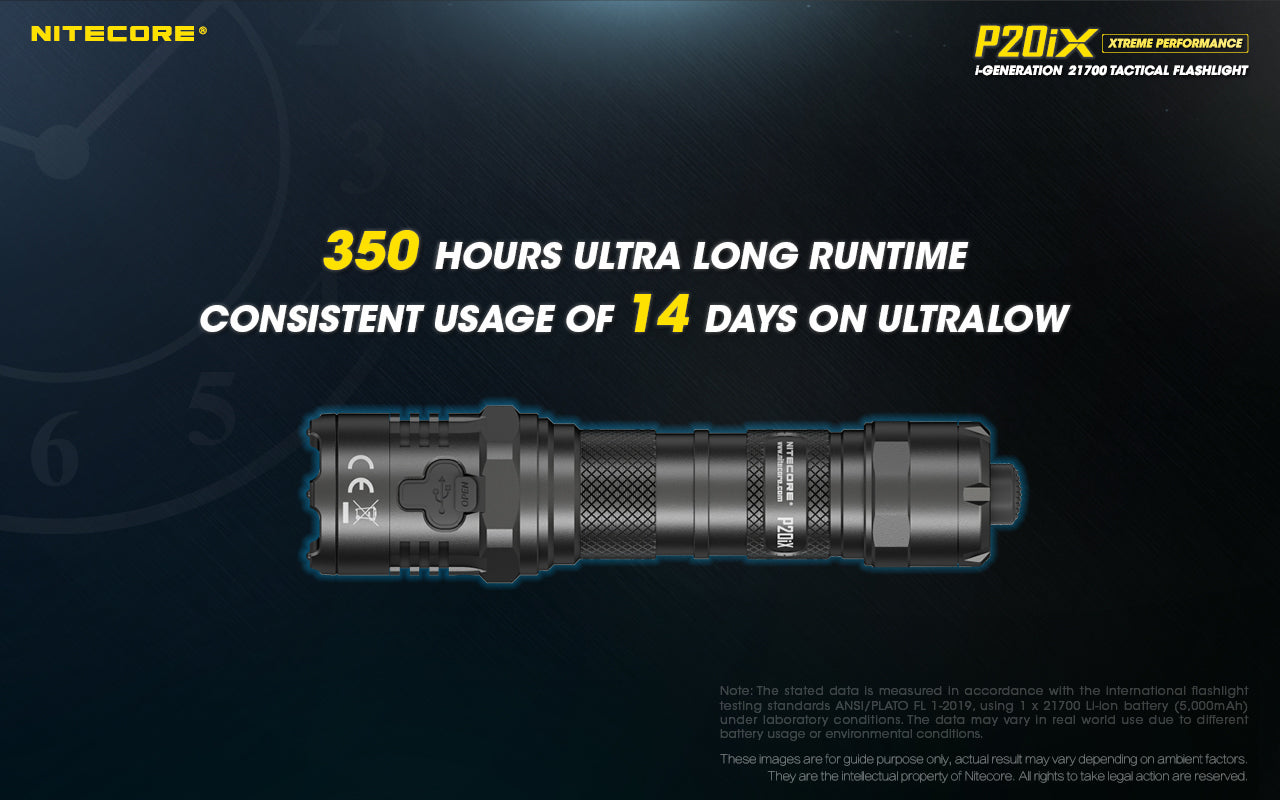 Nitecore P20iX 4000 Lumens - Tactical Flashlight Rechargeable USB-C - STROBE READY