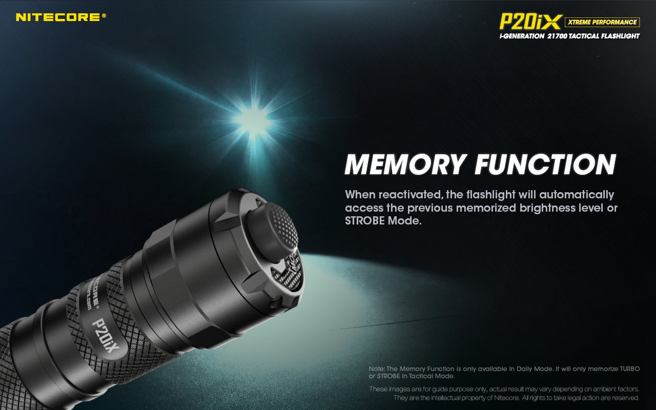 Nitecore P20iX 4000 Lumens - Tactical Flashlight Rechargeable USB-C - STROBE READY