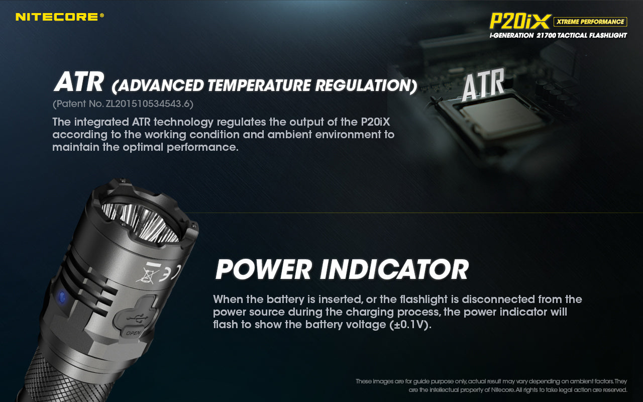 Nitecore P20iX 4000 Lumens - Tactical Flashlight Rechargeable USB-C - STROBE READY