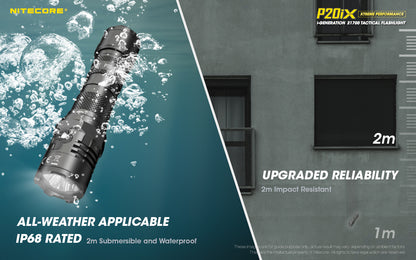 Nitecore P20iX 4000 Lumens - Tactical Flashlight Rechargeable USB-C - STROBE READY