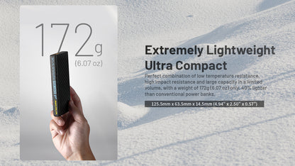 Batterie Externe Nitecore SUMMIT 10000 10000mAh - Températures Extrêmes -40°C - Power bank fibre de carbone