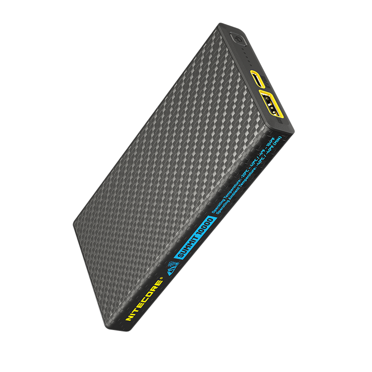 Batterie Externe Nitecore SUMMIT 10000 10000mAh - Températures Extrêmes -40°C - Power bank fibre de carbone