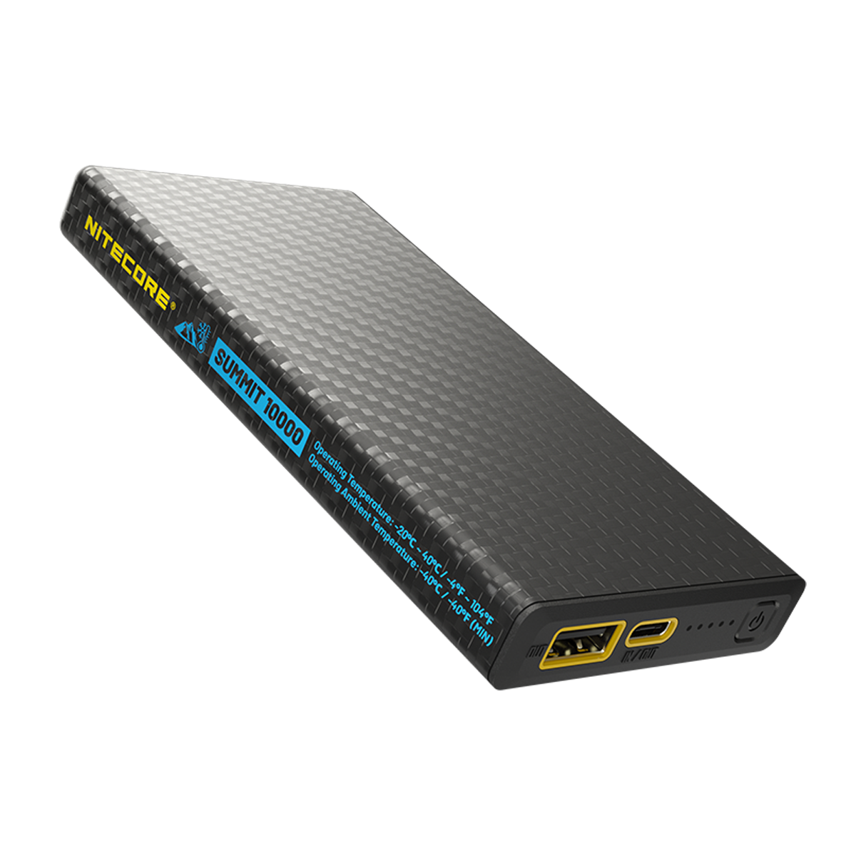 Batterie Externe Nitecore SUMMIT 10000 10000mAh - Températures Extrêmes -40°C - Power bank fibre de carbone