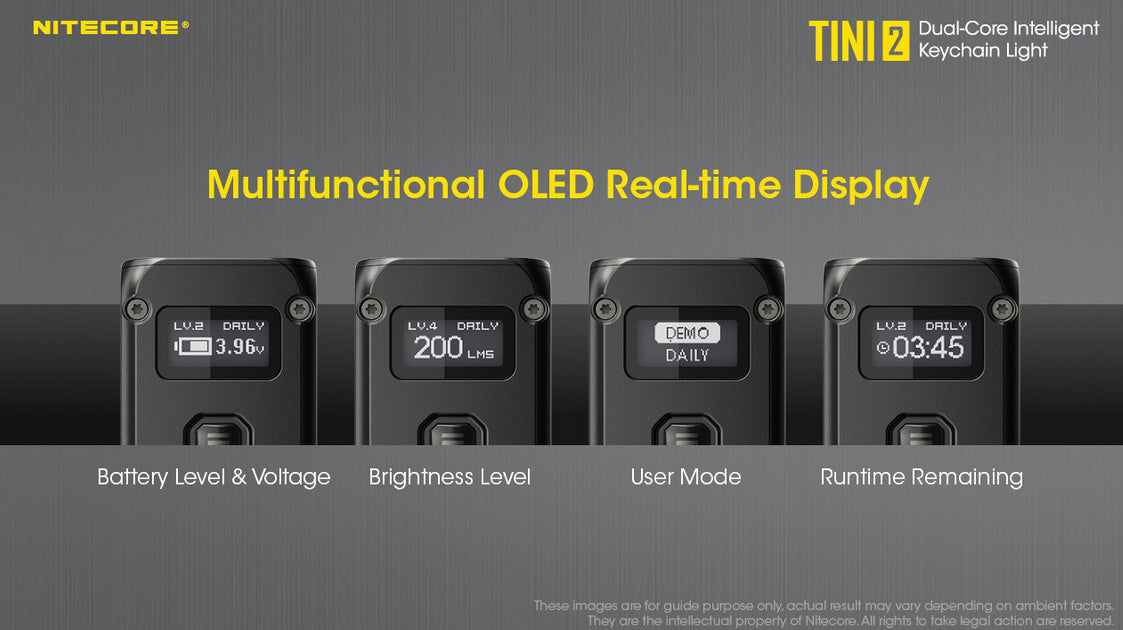 Nitecore TINI 2 500 Lumens USB-C Rechargeable Keychain EDC Flashlight