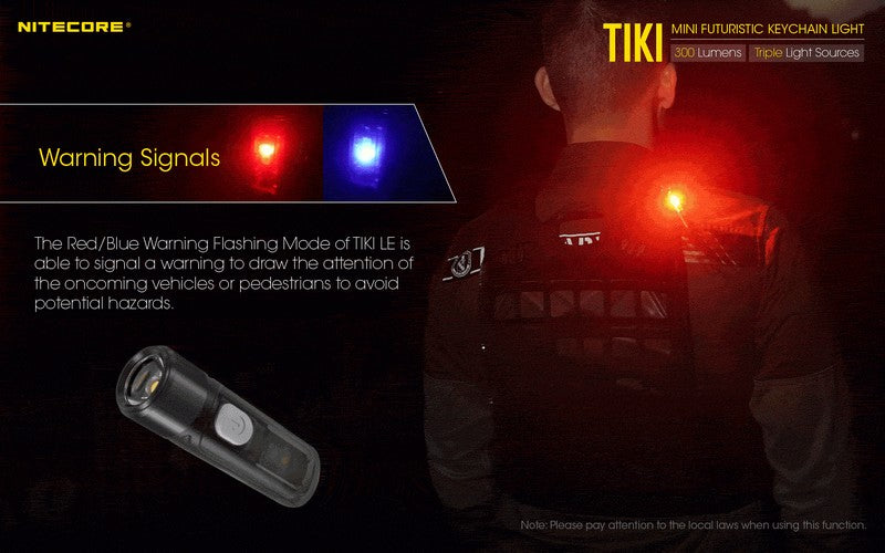 Nitecore TiKi LE 300 Lumens - Mini Lampe de poche Porte-Clés Rechargeable USB