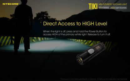 Nitecore TiKi LE 300 Lumens - Mini Lampe de poche Porte-Clés Rechargeable USB