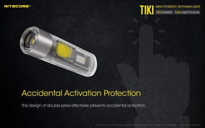 Nitecore TiKi LE 300 Lumens - Mini Lampe de poche Porte-Clés Rechargeable USB