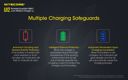 Chargeur Nomade Compact Nitecore UI2 - 2 Emplacements - 1000mA USB-C