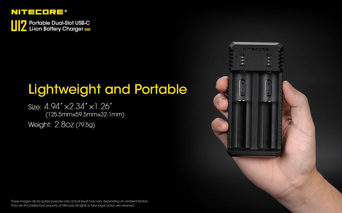 Chargeur Nomade Compact Nitecore UI2 - 2 Emplacements - 1000mA USB-C