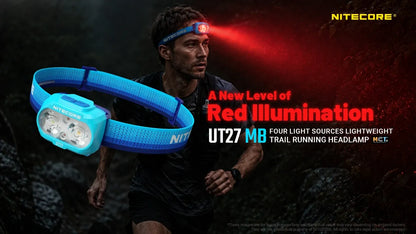 Nitecore UT27 MB 800 Lumens - Lampe Frontale Ultra-Trail 4 Sources Lumineuses Rechargeable