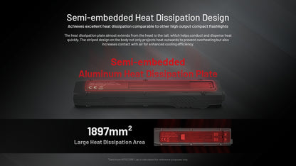 Nitecore EDC27 UHi 3100 Lumen Ultra Flat EDC Flashlight - Rechargeable USB-C