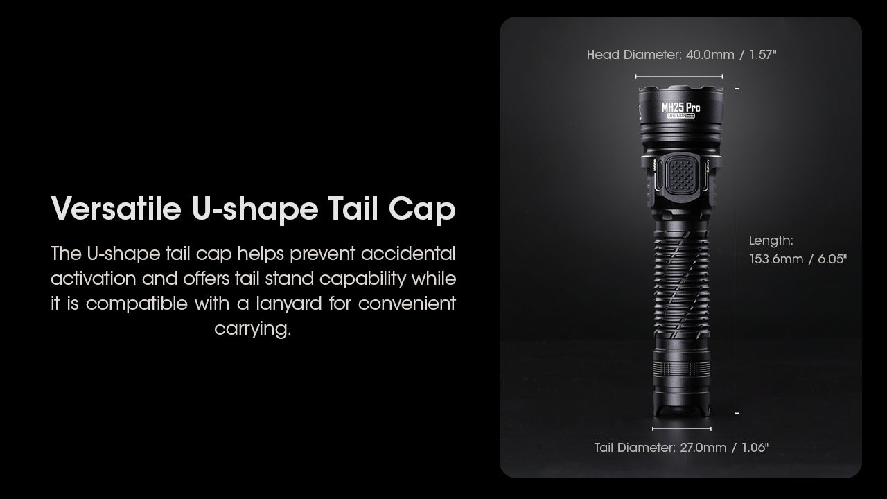 Nitecore MH25 PRO Flashlight 3300 Lumens - Rechargeable USB-C - 21700 Battery