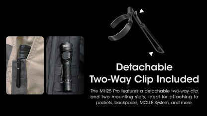 Nitecore MH25 PRO Flashlight 3300 Lumens - Rechargeable USB-C - 21700 Battery