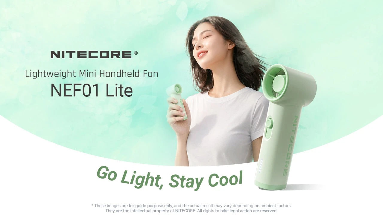 Nitecore NEF01 Lite - Portable Fan USB-C 2600mAh 11h Runtime 5 Speed Levels