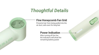 Nitecore NEF01 Lite - Portable Fan USB-C 2600mAh 11h Runtime 5 Speed Levels
