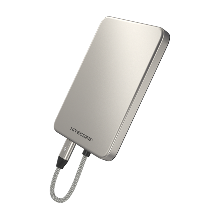 Nitecore POCKET 5 Powerbank 5000mAh - Magnetic - Built-in USB-C Cable - Ultra Thin 9mm - Rechargeable 22.5W