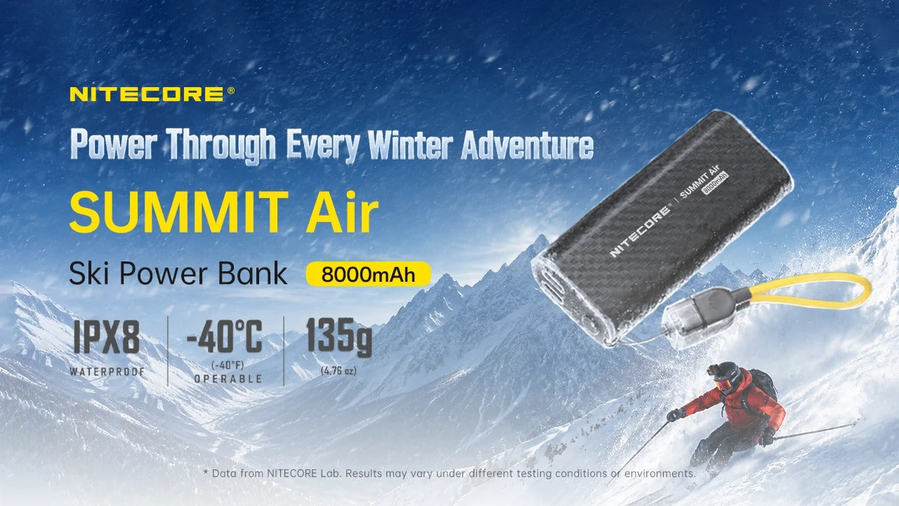 Nitecore Summit Air - Extreme Cold Power Bank 8000mAh  -40°C Rechargeable USB-C