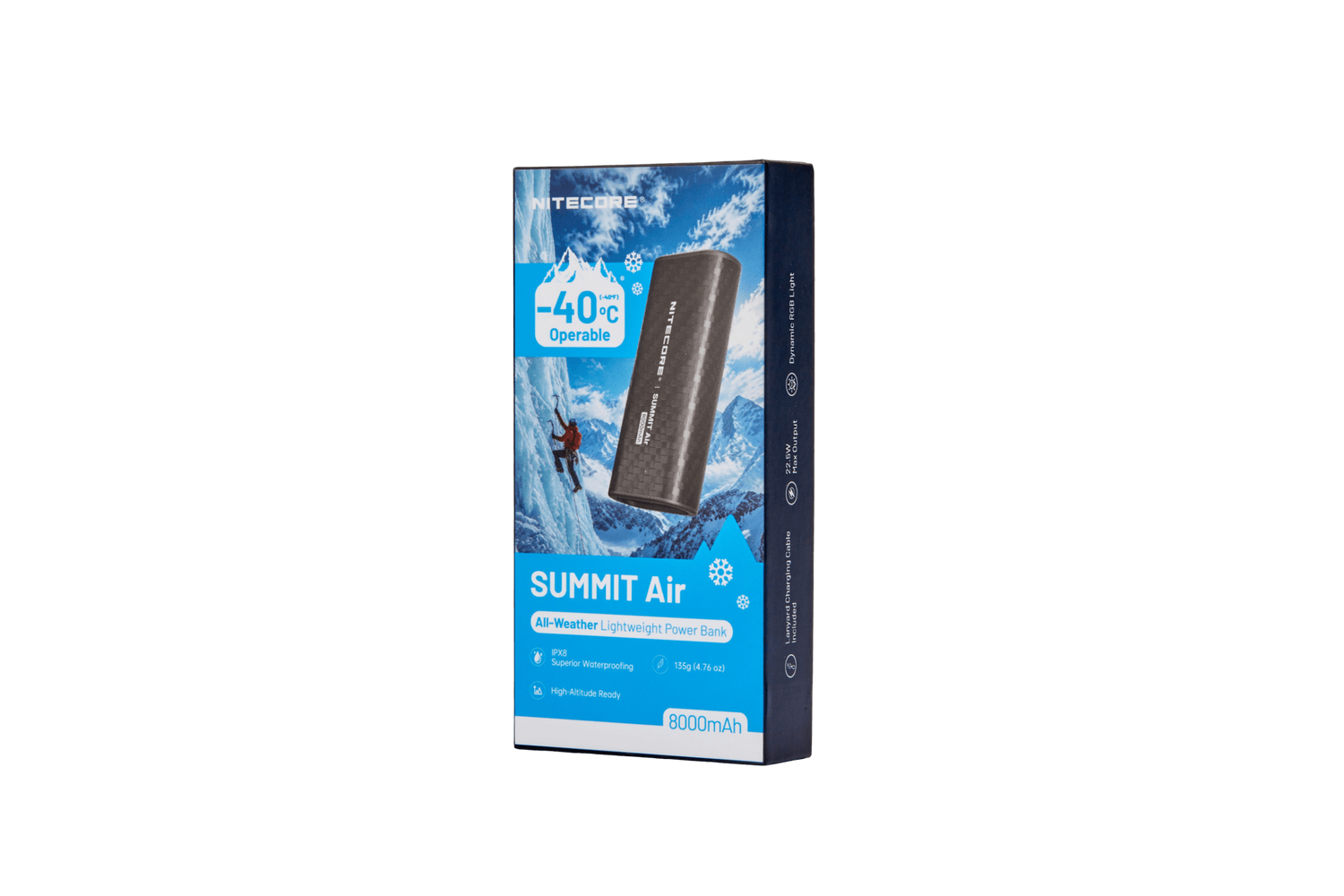 Nitecore Summit Air - Extreme Cold Power Bank 8000mAh  -40°C Rechargeable USB-C