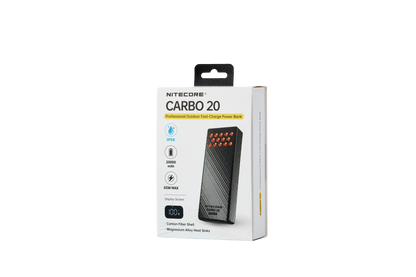 Nitecore CARBO 20 Power Bank 20000mAh - 65W Fast Charging USB-C - Carbon Fiber IPX8