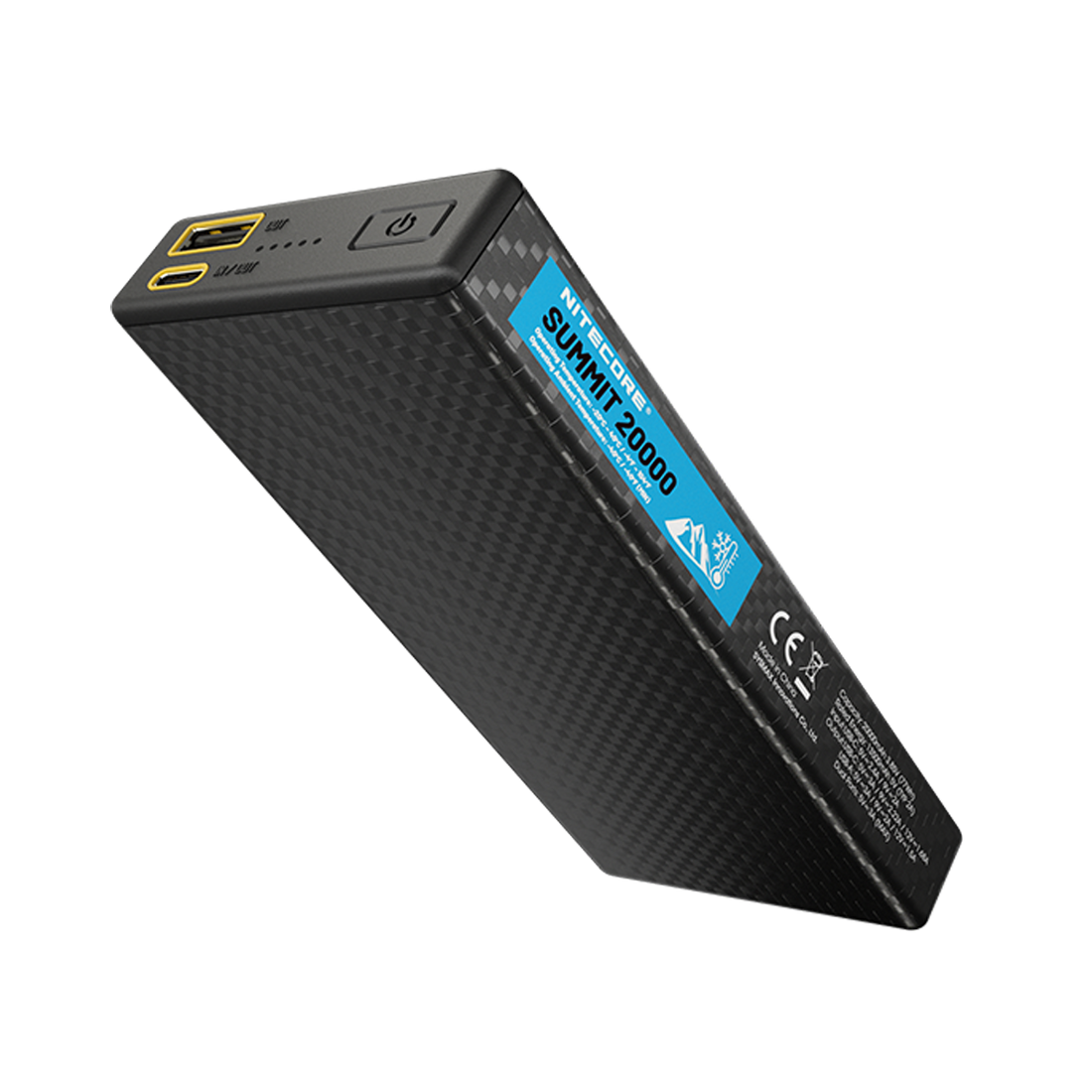 Batterie Externe Nitecore SUMMIT 20000 20000mAh - Températures Extrêmes -40°C - Power bank fibre de carbone