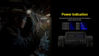 Nitecore NU53 Headlamp 1800 Lumens - Rechargeable USB-C - Proximity Sensor - IP68