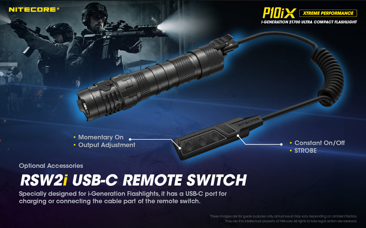 Nitecore P10iX 4000 Lumens - Tactical Flashlight Rechargeable USB-C - STROBE READY™ Gen 2 - Dual Mode