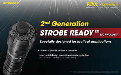 Nitecore P10iX 4000 Lumens - Tactical Flashlight Rechargeable USB-C - STROBE READY™ Gen 2 - Dual Mode