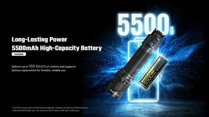 Nitecore P27iX 5000 Lumens - Tactical Flashlight Rechargeable USB-C - Triple Switch Customizable Beam