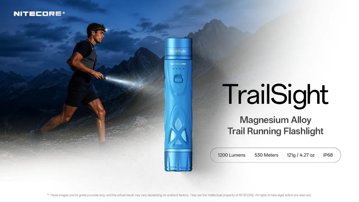 Nitecore TrailSight 1200 Lumens - Lampe Trail Running Ceinture Alliage Magnésium Rechargeable