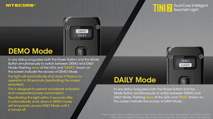 Nitecore TINI 2 500 Lumens USB-C Rechargeable Keychain EDC Flashlight
