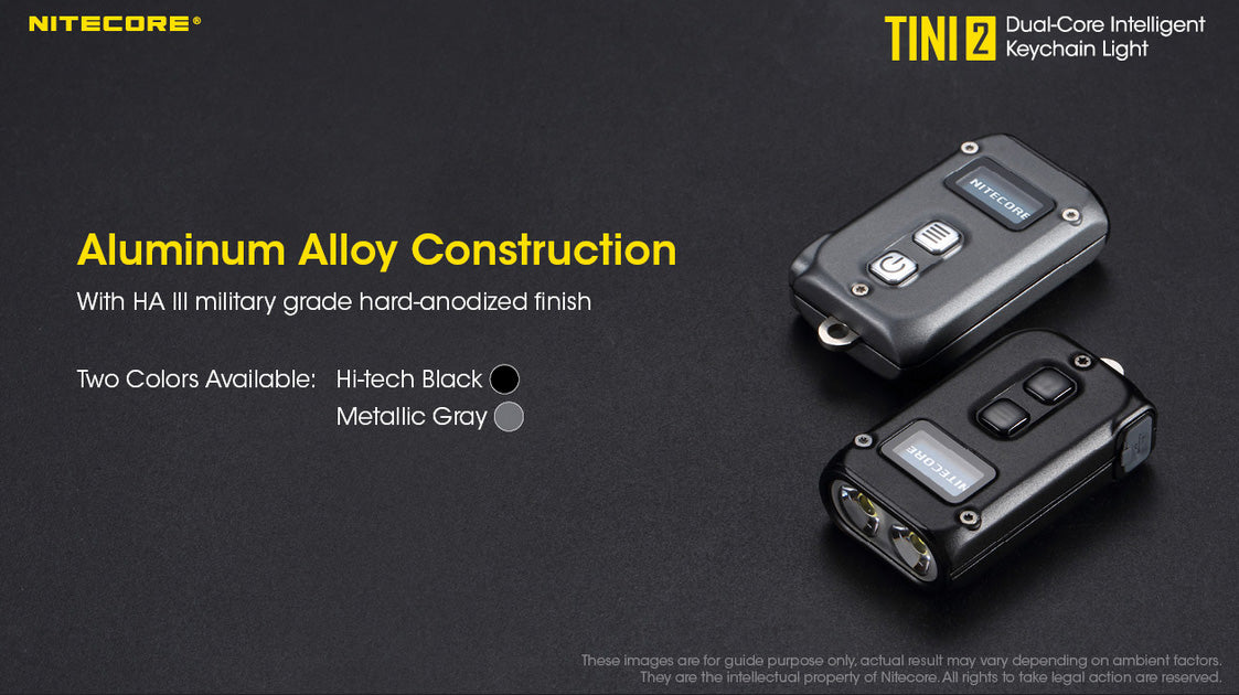 Nitecore TINI 2 500 Lumens USB-C Rechargeable Keychain EDC Flashlight