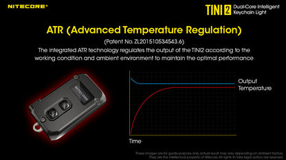 Nitecore TINI 2 500 Lumens USB-C Rechargeable Keychain EDC Flashlight