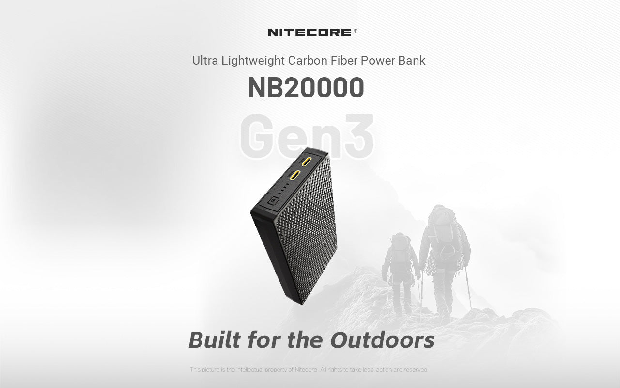 Batterie Externe Nitecore NB20000 Gen 3 - 20000mAh - Charge Rapide 22,5W USB-C