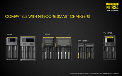 Nitecore NL1834 3400mAh Rechargeable 18650 Battery